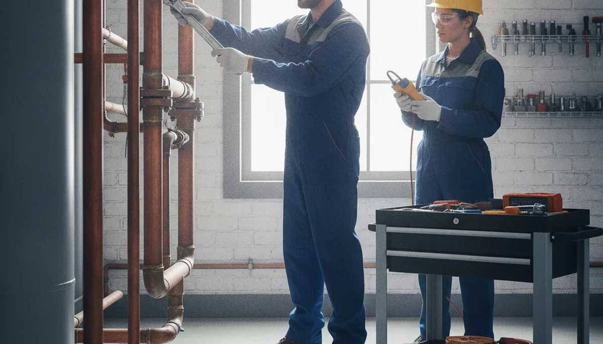 Colorado Springs, CO plumber repairing a residential pipe for fast plumbing service