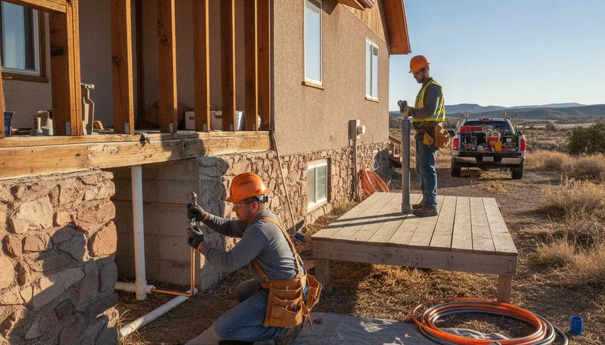 Plumber repairing a leak in Colorado Springs, CO for plumbing repair service